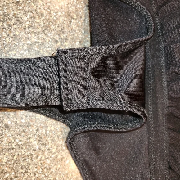 Intimately Free People Peek Aye Henley Black Bodysuit Size XS Textured Thong - Picture 10 of 11